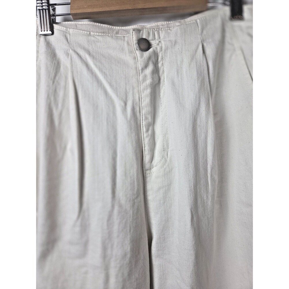 Eileen Fisher Women's 10 Organic Cotton Stretch Straight Leg Ankle Pants Ivory - Picture 6 of 10